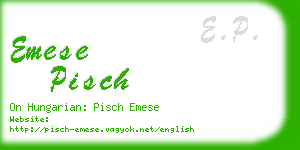 emese pisch business card